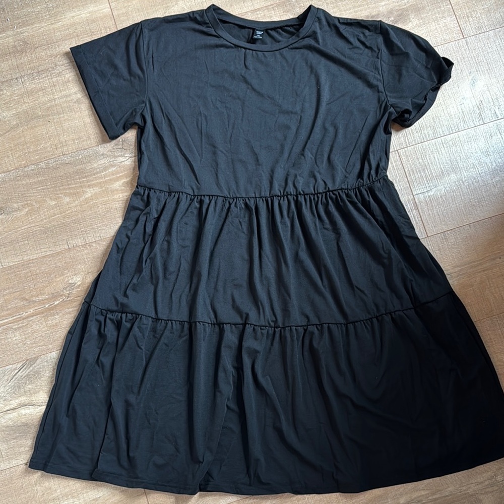 SHEIN Black Midi Dress